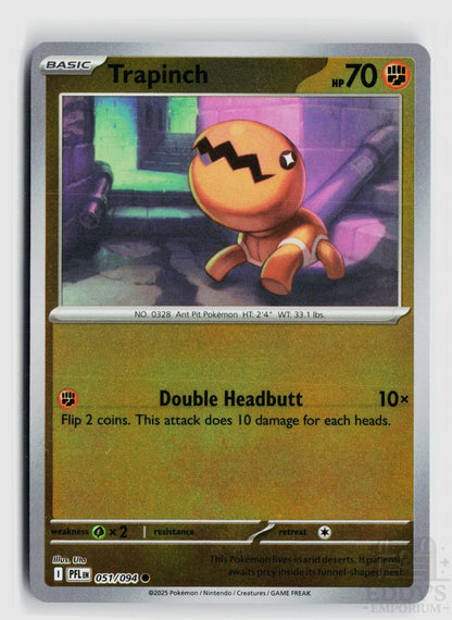 Trapinch 051/094 Phantasmal Flames Pokemon Reverse Holo Common NM