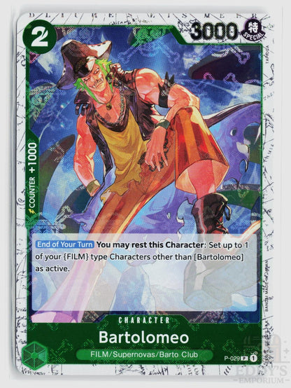 Bartolomeo (P-029) (Jolly Roger Foil) P-029 Premium Booster -The Best- One Piece