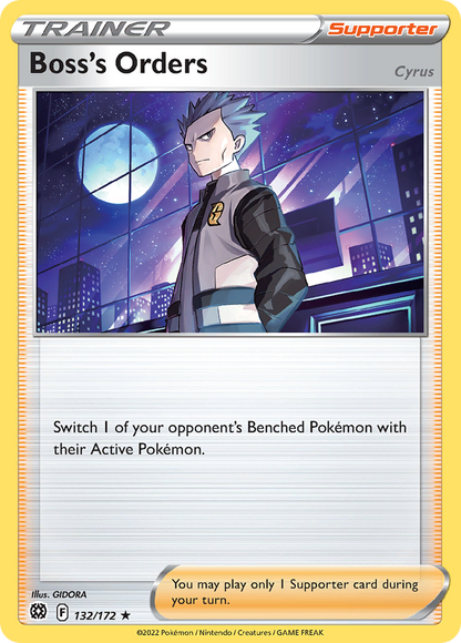 Boss's Orders 132/172 Brilliant Stars Pokemon Holo Rare NM