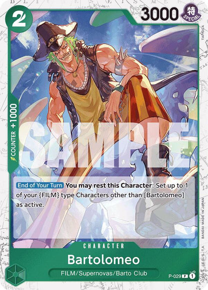 Bartolomeo (P-029) (Jolly Roger Foil) P-029 Premium Booster -The Best- One Piece