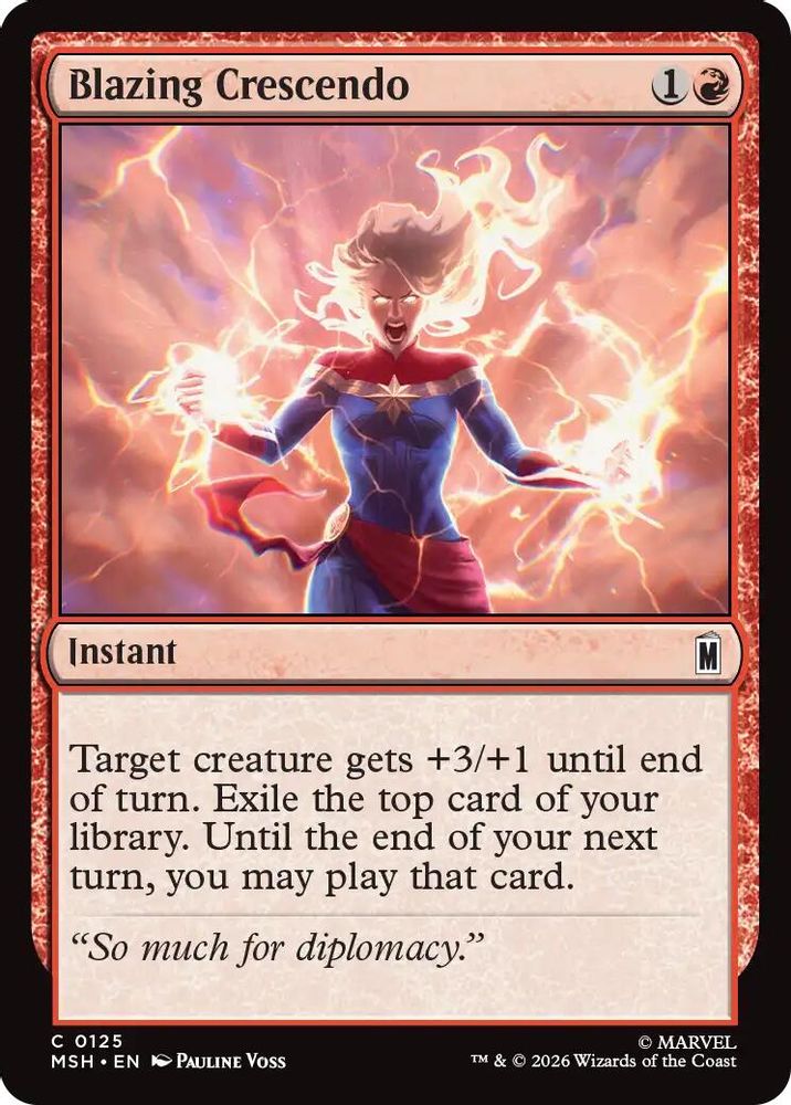 Blazing Crescendo 125 Marvel Super Heroes Magic: The Gathering Foil