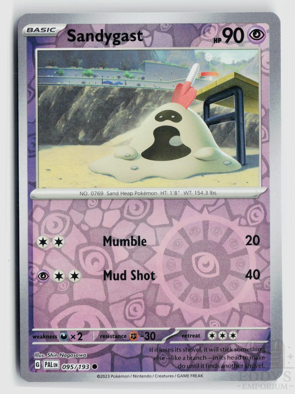 Sandygast 095/193 Paldea Evolved Pokemon Reverse Holo Common NM