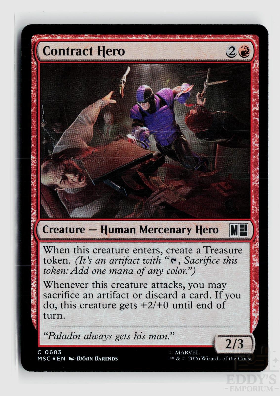 Contract Hero 683 Commander: Marvel Super Heroes Magic: The Gathering Foil