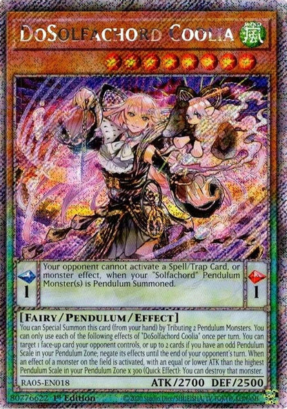 DoSolfachord Coolia (Platinum Secret Rare) RA05-EN018 Rarity Collection 5 Yu-Gi-Oh 1st Edition NM