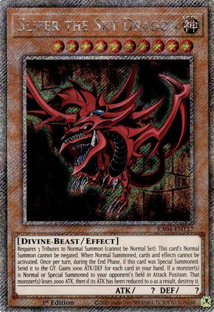Slifer the Sky Dragon (Platinum Secret Rare) RA04-EN117 Yu-Gi-Oh Quarter Century Stampede