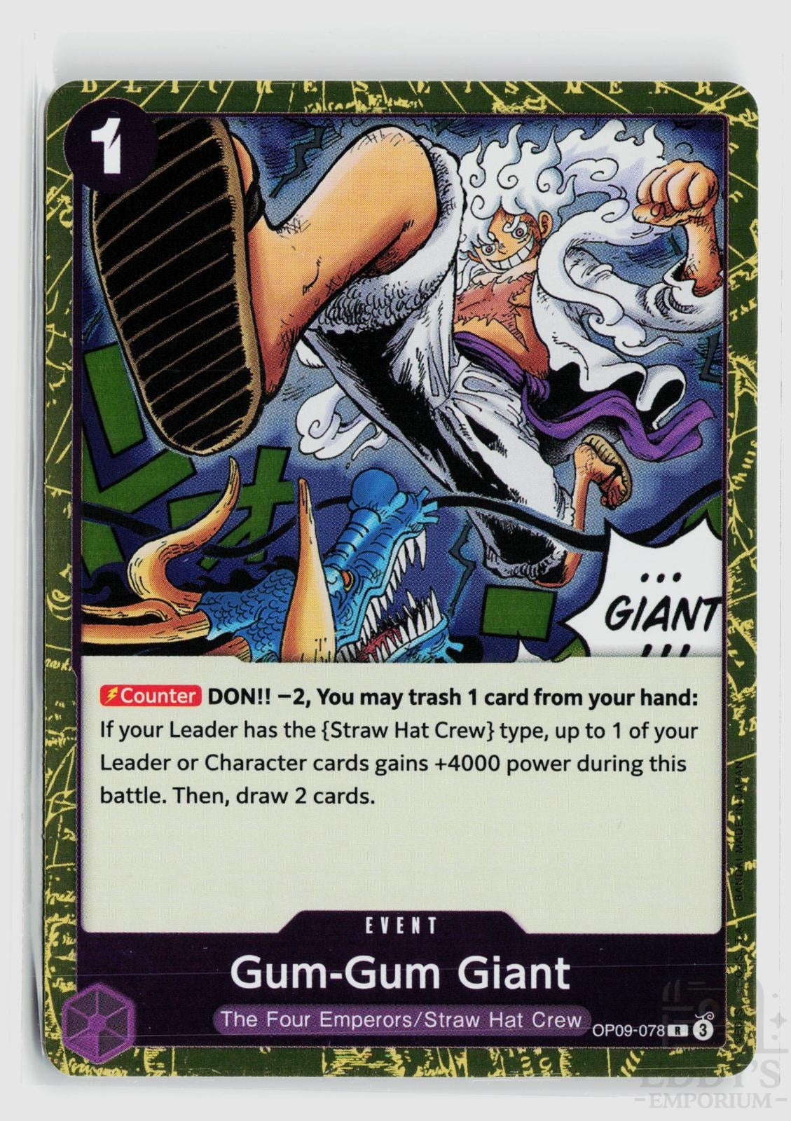 Gum-Gum Giant (Reprint) OP09-078 Premium Booster -The Best- Vol. 2 One Piece Foil