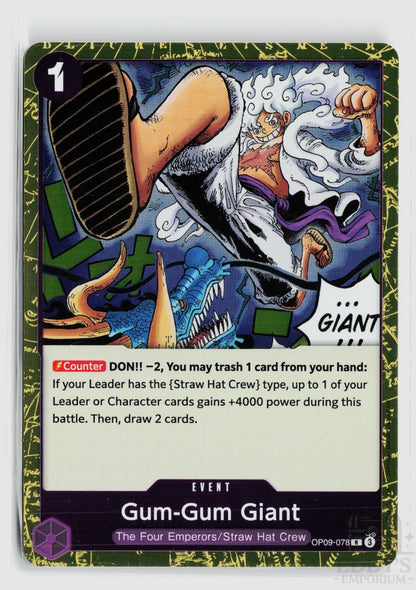 Gum-Gum Giant (Reprint) OP09-078 Premium Booster -The Best- Vol. 2 One Piece Foil