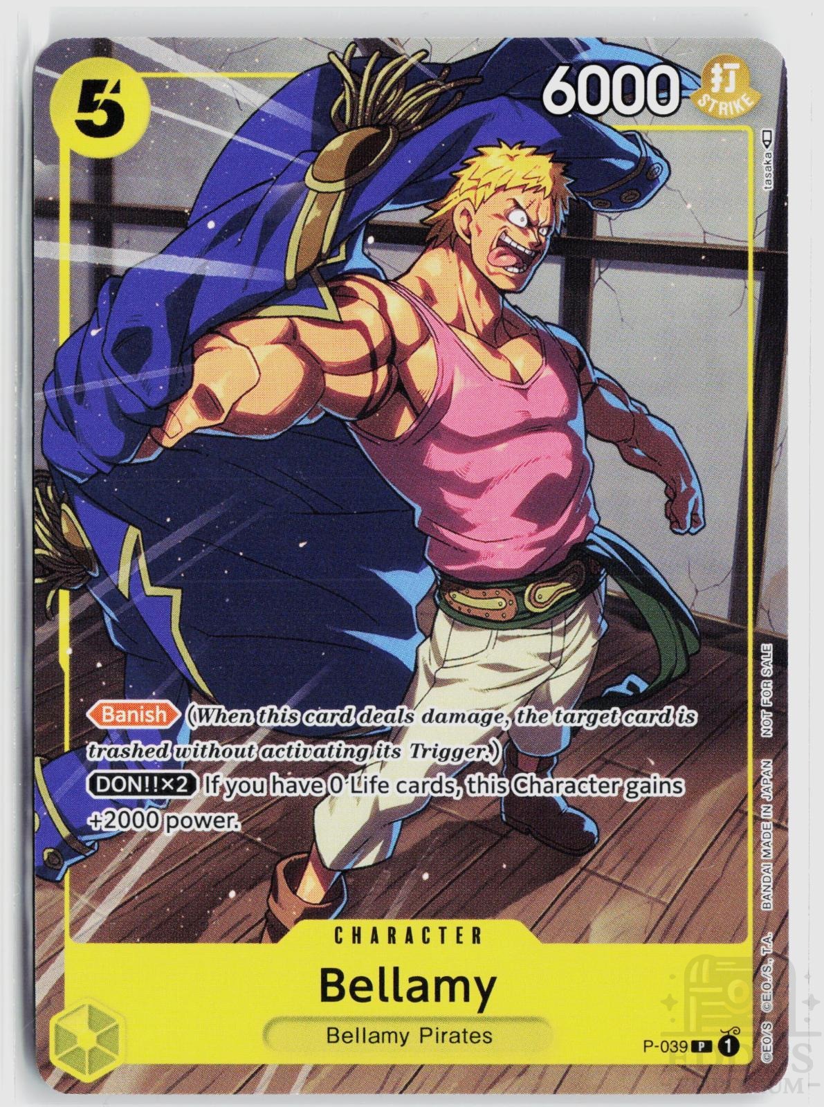 Bellamy (Pirates Party Vol. 4) P-039 One Piece Promotion Cards One Piece Promo