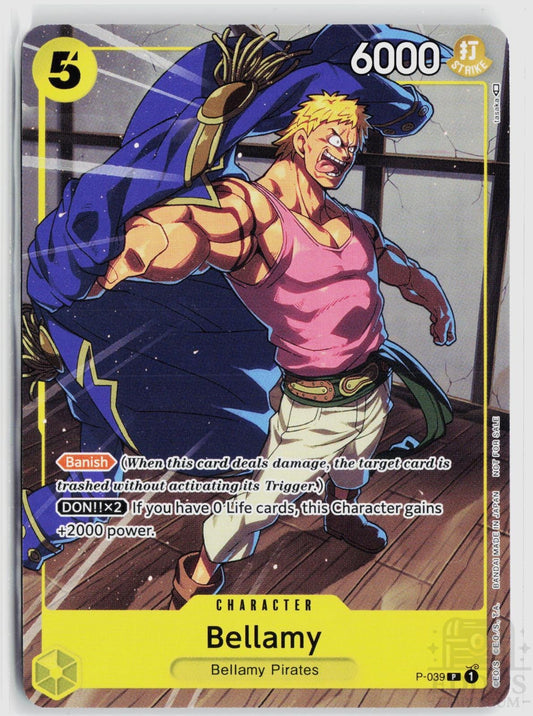 Bellamy (Pirates Party Vol. 4) P-039 One Piece Promotion Cards One Piece Promo