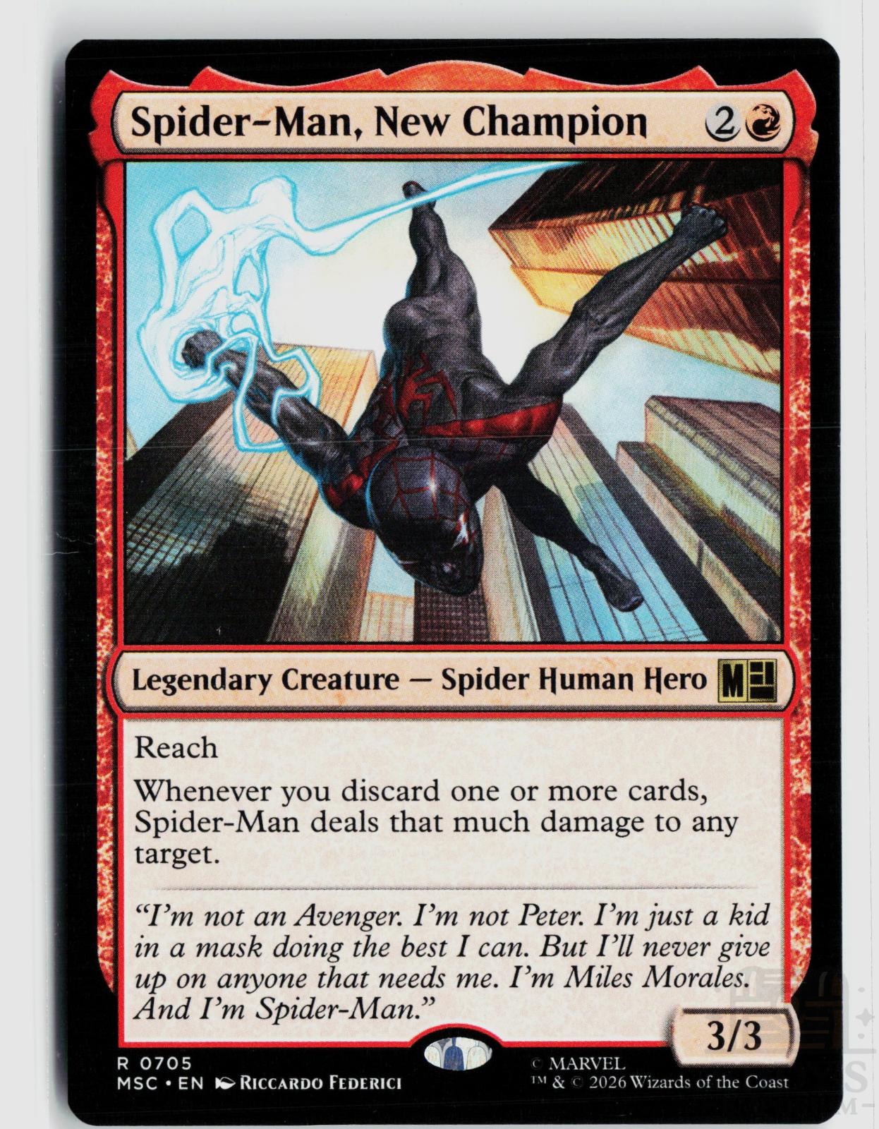 Spider-Man, New Champion 705 Commander: Marvel Super Heroes Magic: The Gathering