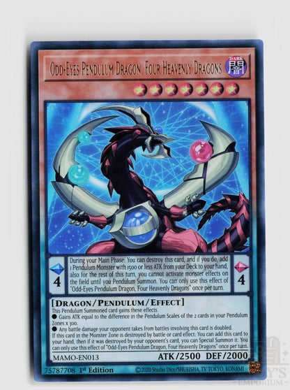 Odd-Eyes Pendulum Dragon, Four Heavenly Dragons MAMO-EN013 Magnificent Monsters Yu-Gi-Oh 1st Edition NM