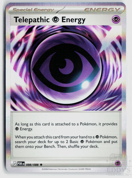 Telepathic Psychic Energy 088/088 Perfect Order Pokemon Holo
