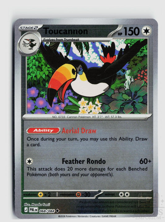 Toucannon 068/084 Pitch Black Pokemon Reverse Holo