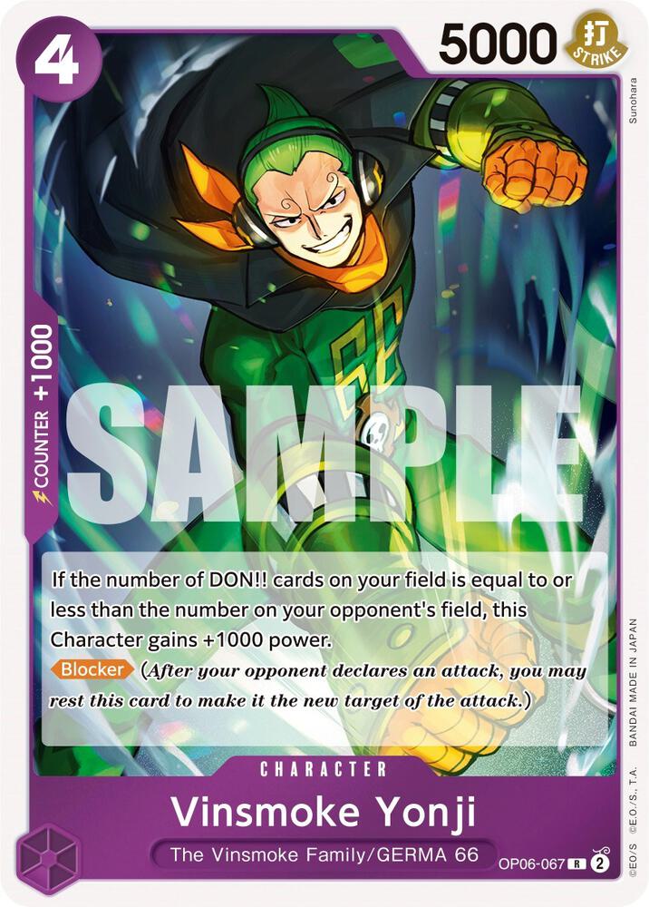 Vinsmoke Yonji (067) OP06-067 Wings of the Captain One Piece Foil Rare