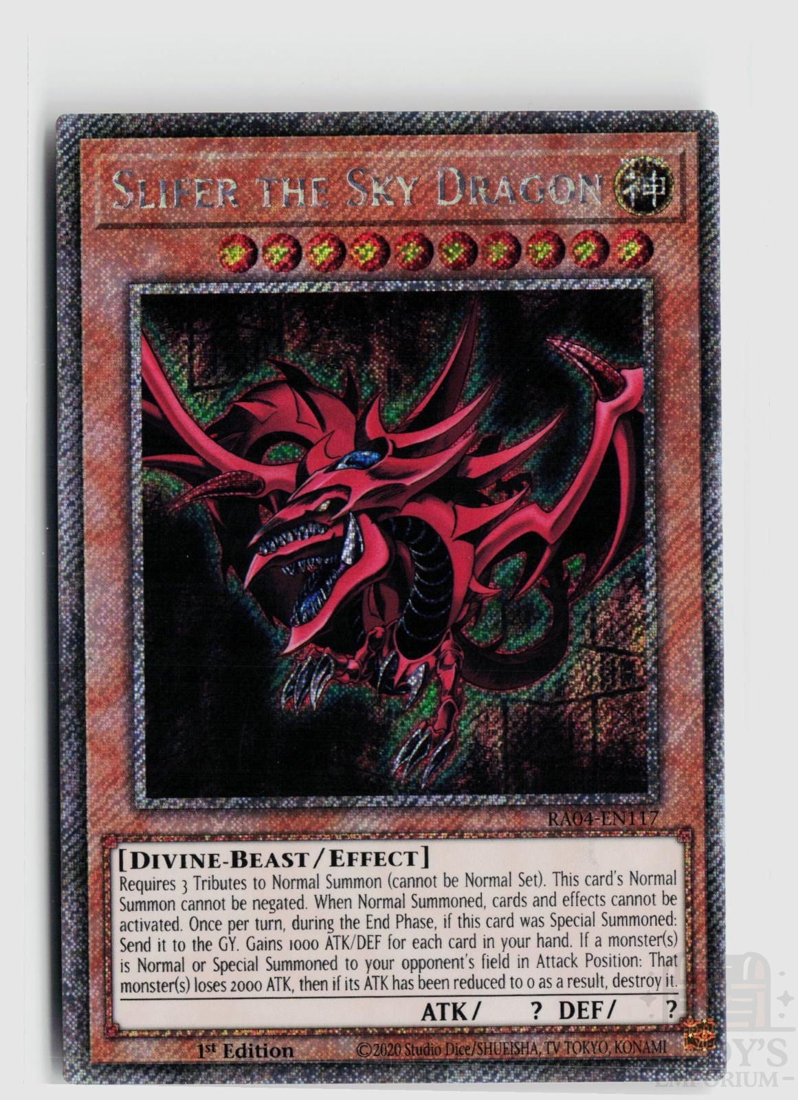 Slifer the Sky Dragon (Platinum Secret Rare) RA04-EN117 Yu-Gi-Oh Quarter Century Stampede