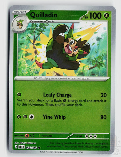 Quilladin 006/086 Chaos Rising Pokemon Reverse Holo Common NM
