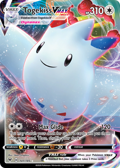 Togekiss VMAX 141/185 Vivid Voltage Pokemon Holo VMAX Rare