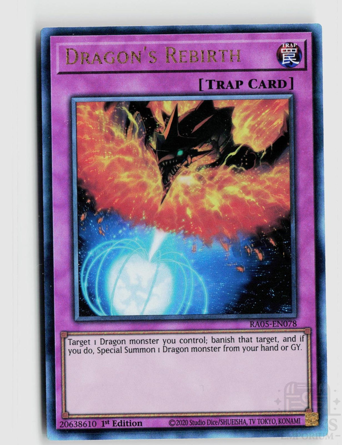 Dragon's Rebirth (Ultimate Rare) RA05-EN078 Yu-Gi-Oh Rarity Collection 5
