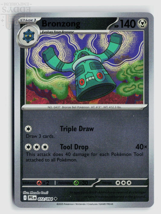 Bronzong 072/094 Phantasmal Flames Pokemon Reverse Holo