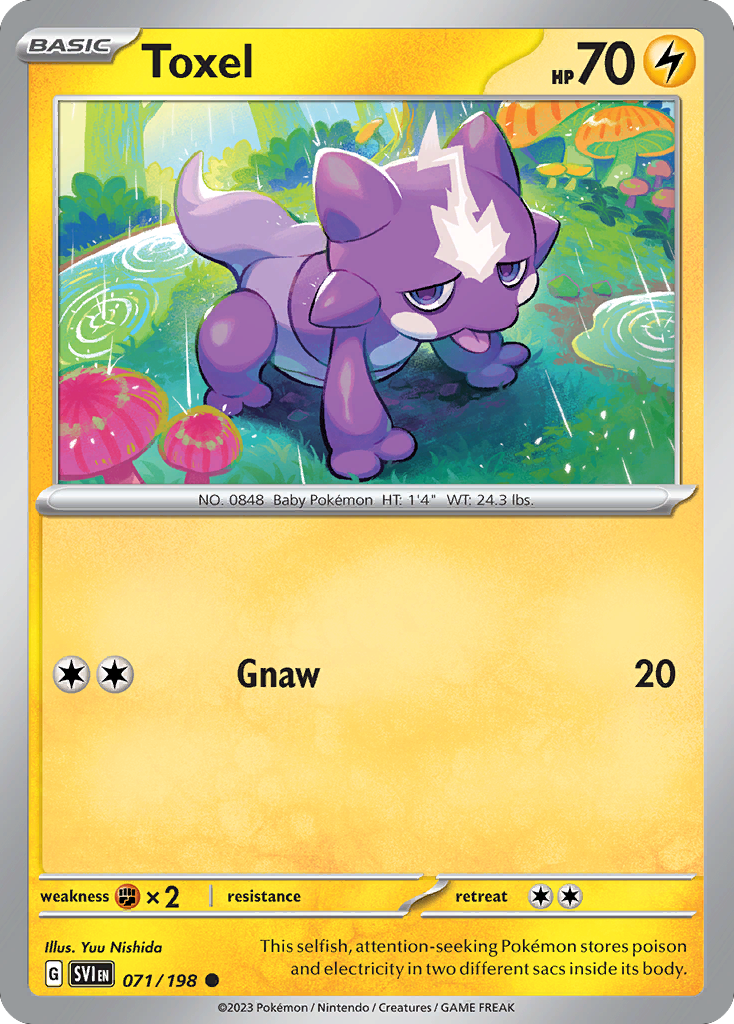 Toxel 071/198 Scarlet & Violet Pokemon Reverse Holo Common NM