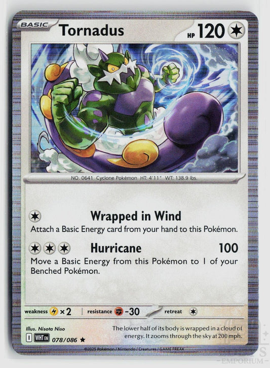 Tornadus 078/086 White Flare Pokemon Holo