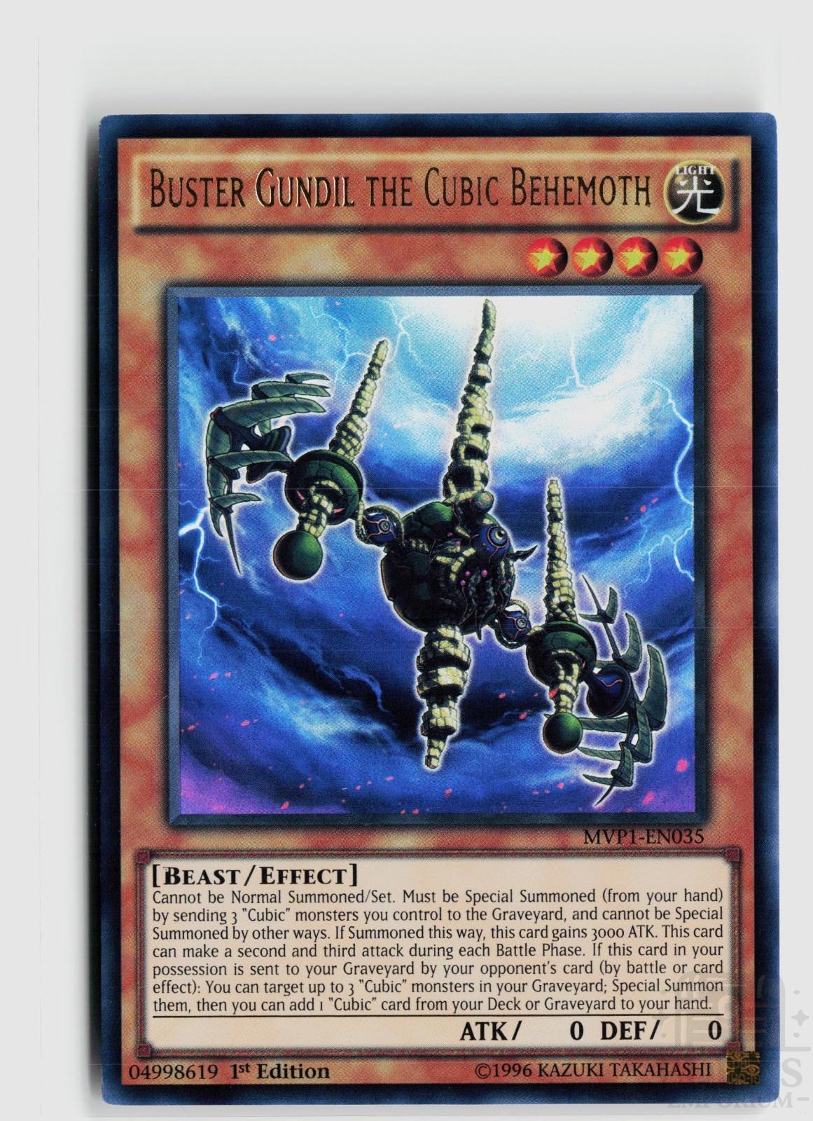 Buster Gundil the Cubic Behemoth MVP1-EN035 The Dark Side of Dimensions Movie Pack Yu-Gi-Oh 1st Edition NM