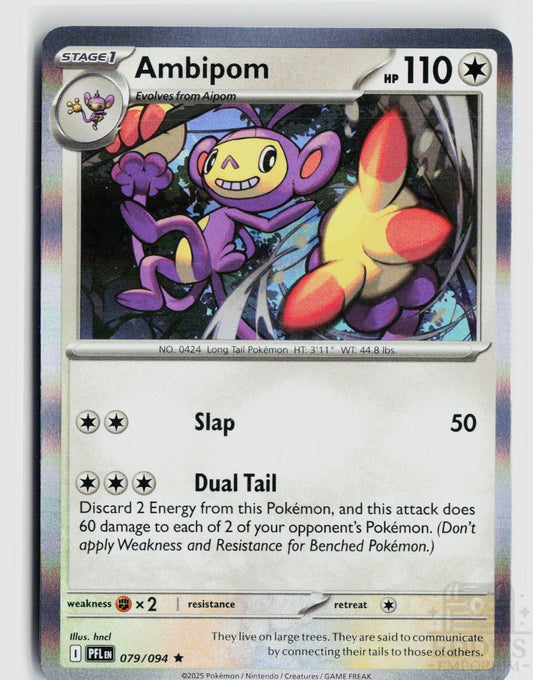 Ambipom 079/094 Phantasmal Flames Pokemon Holo