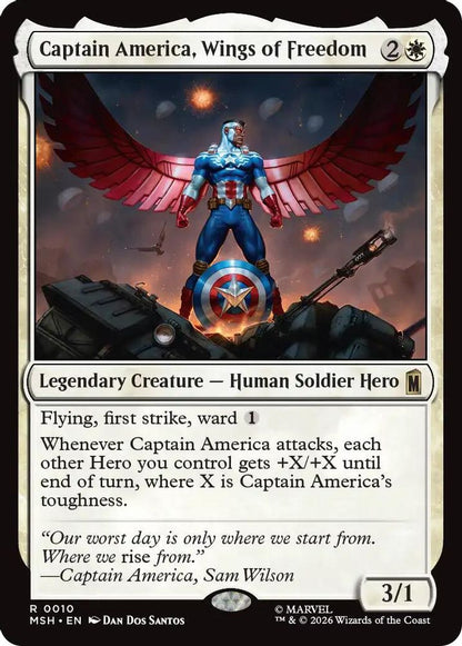 Captain America, Wings of Freedom 10 Marvel Super Heroes Magic: The Gathering