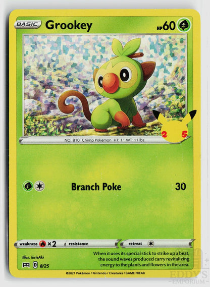 Grookey 008/025 McDonald's 25th Anniversary Promos Pokemon Holo Promo