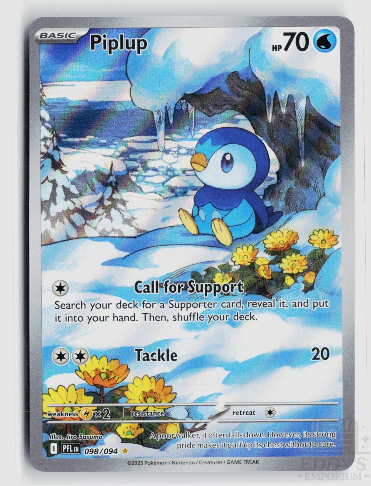 Piplup 098/094 Phantasmal Flames Pokemon Holo Illustration Rare