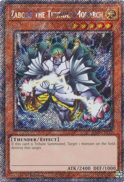 Zaborg the Thunder Monarch (Platinum Secret Rare) RA04-EN125 Quarter Century Stampede Yu-Gi-Oh 1st Edition NM