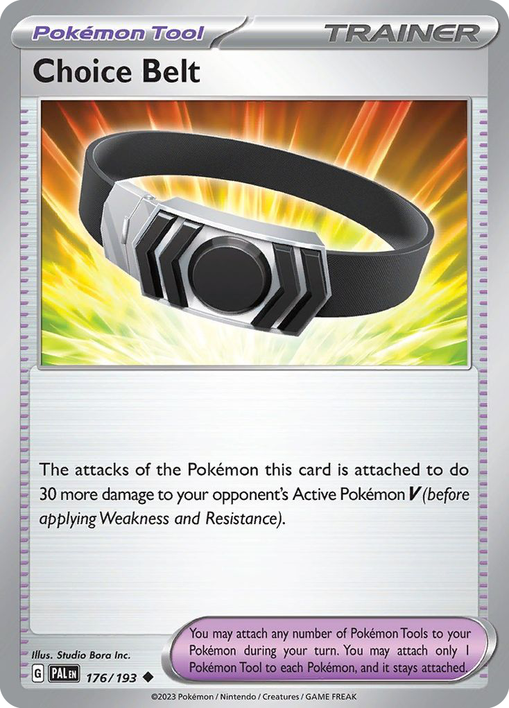 Choice Belt 176/193 Paldea Evolved Pokemon Reverse Holo Uncommon NM