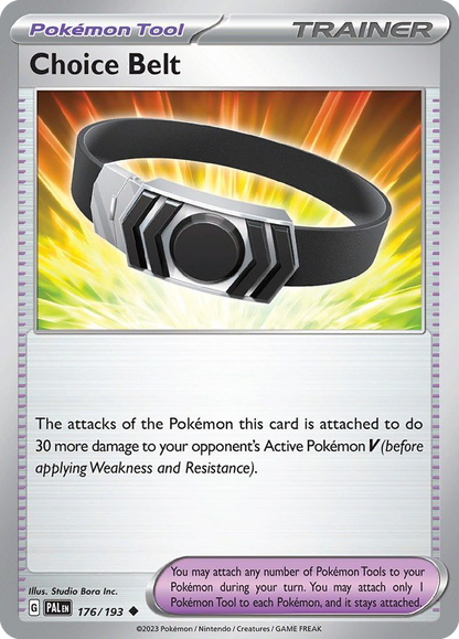 Choice Belt 176/193 Paldea Evolved Pokemon Reverse Holo Uncommon NM