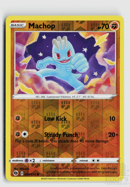 Machop 024/073 Champion's Path Pokemon Reverse Holo Common NM
