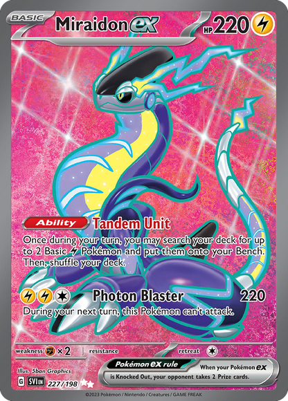 Miraidon ex 227/198 Scarlet & Violet Pokemon Holo Ultra Rare