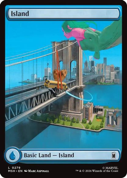 Island (0279) 279 Marvel Super Heroes Magic: The Gathering Foil