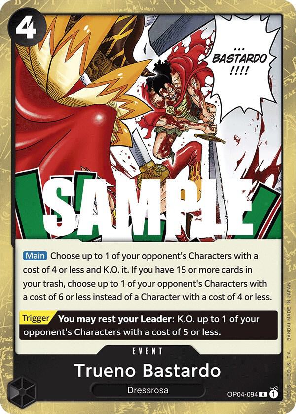 Trueno Bastardo OP04-094 Kingdoms of Intrigue One Piece Foil Rare
