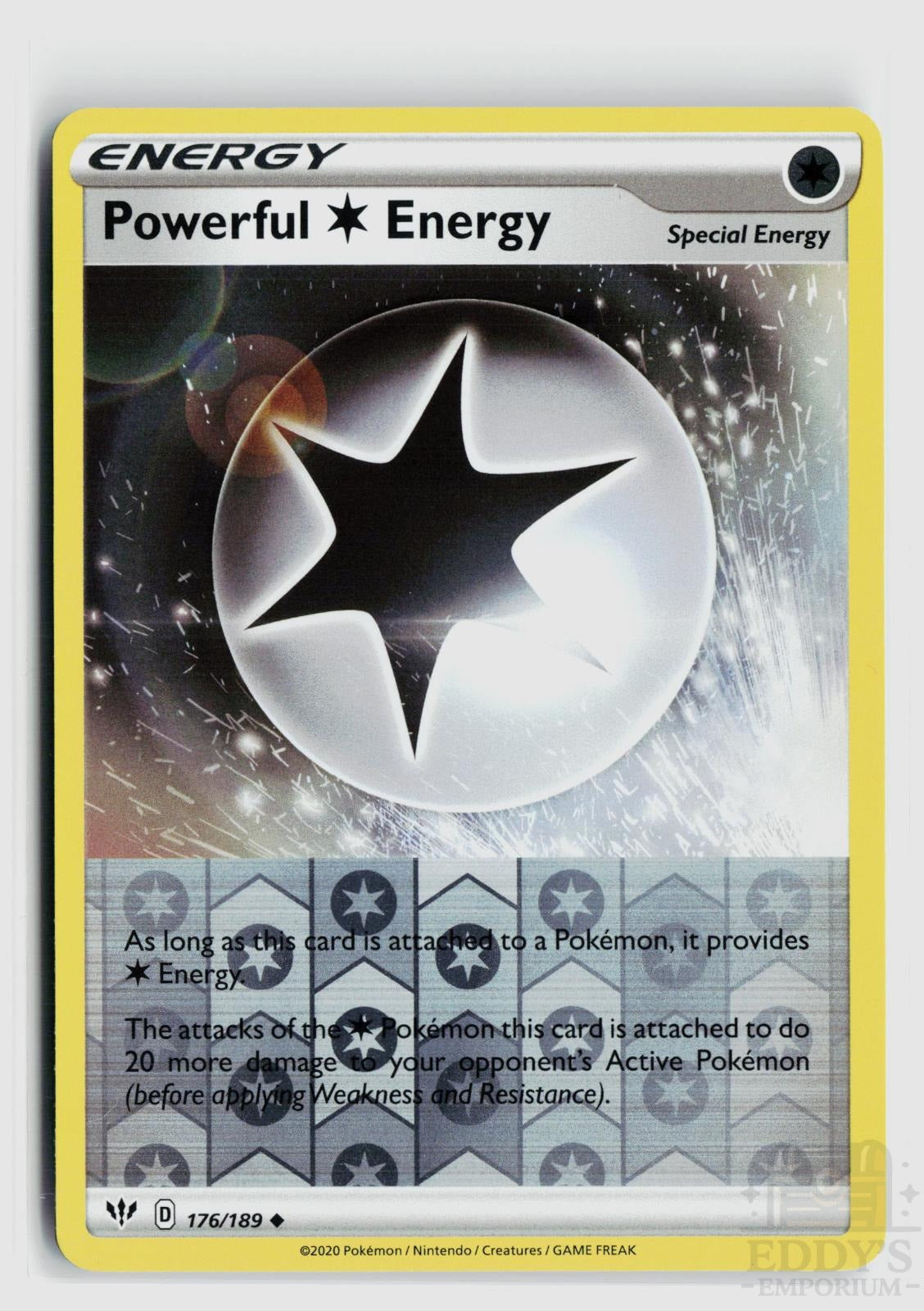 Powerful Colorless Energy 176/189 Darkness Ablaze Pokemon Reverse Holo NM