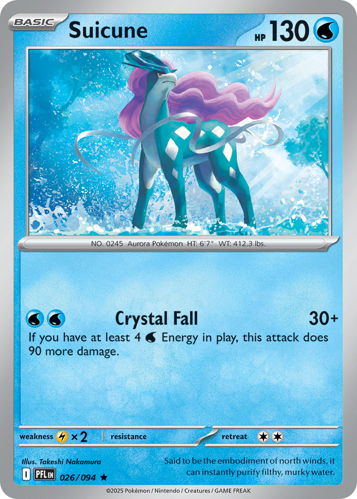 Suicune 026/094 Phantasmal Flames Pokemon Holo
