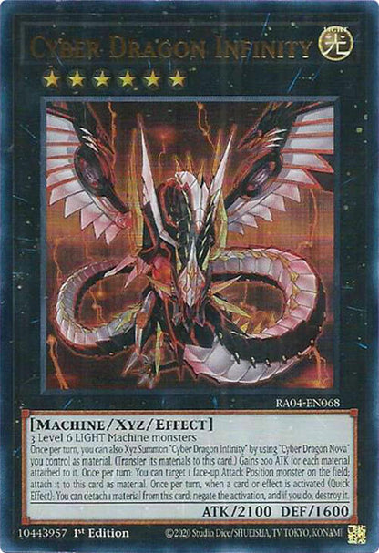 Cyber Dragon Infinity (UR) RA04-EN068 Quarter Century Stampede Yu-Gi-Oh 1st Edition NM
