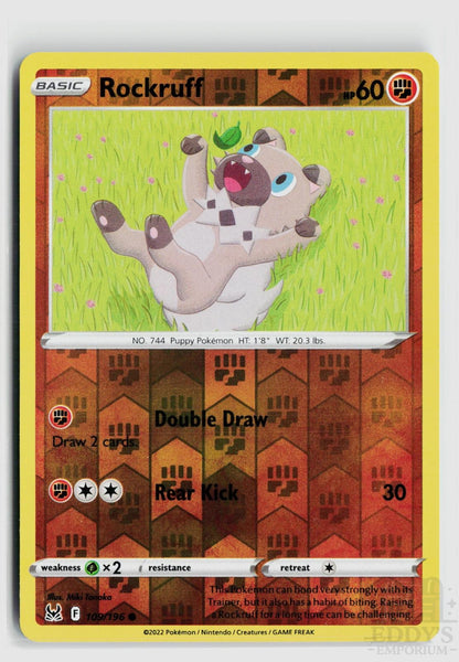Rockruff 109/196 Lost Origin Pokemon Reverse Holo Common NM