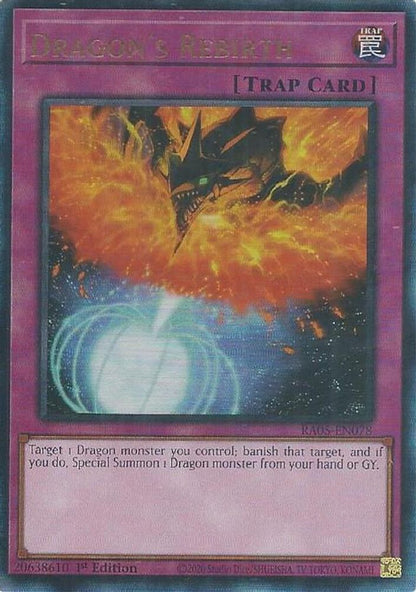 Dragon's Rebirth (Ultimate Rare) RA05-EN078 Yu-Gi-Oh Rarity Collection 5