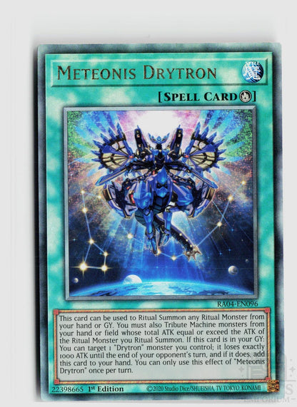 Meteonis Drytron (Platinum Secret Rare) RA04-EN096 Quarter Century Stampede Yu-Gi-Oh 1st Edition NM