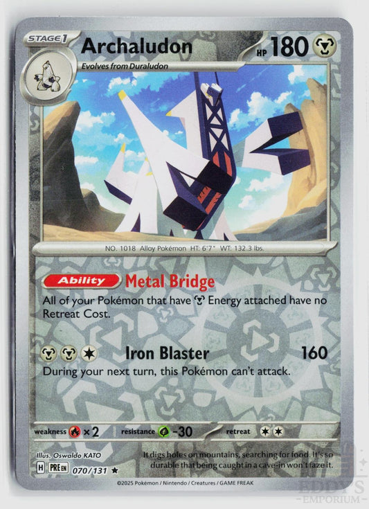 Archaludon 070/131 Prismatic Evolutions Pokemon Reverse Holo