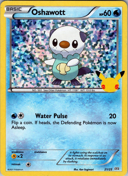 Oshawott 021/025 McDonald's 25th Anniversary Promos Pokemon Holo Promo