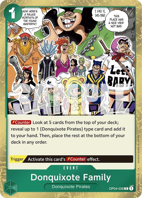 Donquixote Family (Jolly Roger Foil) OP04-036 Premium Booster -The Best- One Piece