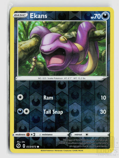Ekans 033/073 Champion's Path Pokemon Reverse Holo Common NM