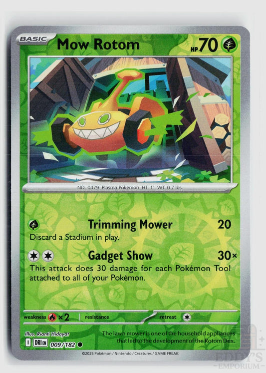 Mow Rotom 009/182 Destined Rivals Pokemon Reverse Holo