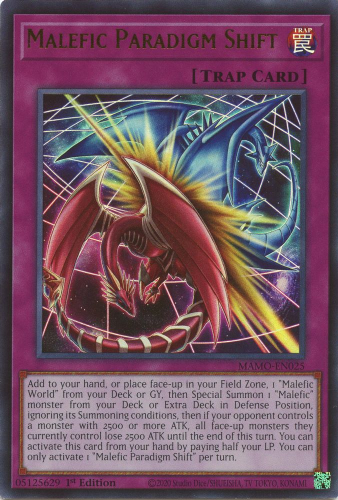 Malefic Paradigm Shift MAMO-EN025 Magnificent Monsters Yu-Gi-Oh 1st Edition NM