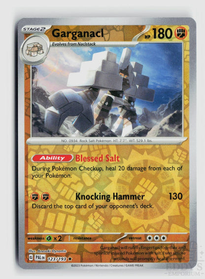 Garganacl 123/193 Paldea Evolved Pokemon Reverse Holo Rare NM